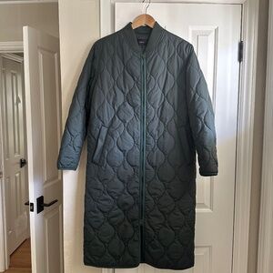 Quince Featherless Quilted Puffer Long Coat Large